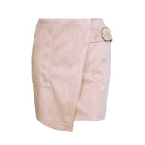 High Waist Suede Mini Pencil Skirt