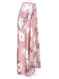 BerryGo Women's Boho Button Front Floral Print Beach Long Maxi Skirt