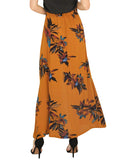 BerryGo Women's Boho Button Front Floral Print Beach Long Maxi Skirt