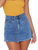 Slim Fit High Waist Denim Skirt
