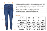 Rose Embroidery Women Skinny Jeans