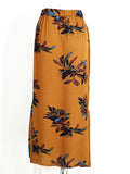 BerryGo Women's Boho Button Front Floral Print Beach Long Maxi Skirt