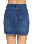 Women Stretch Denim Mini Skirt