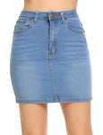 Women Stretch Denim Mini Skirt