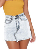 Slim Fit High Waist Denim Skirt