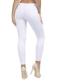 TENGFU Women's Juniors Mid-Rise Distressed Slim Fit Stretchy Skinny Jeans Jegging