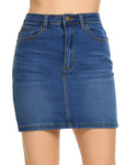 Women Stretch Denim Mini Skirt