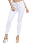 TENGFU Women's Juniors Mid-Rise Distressed Slim Fit Stretchy Skinny Jeans Jegging