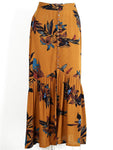 BerryGo Women's Boho Button Front Floral Print Beach Long Maxi Skirt