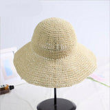 Manual Crochet Hook Sunshade Straw Hat Children Xia Fangshai Fisherman Sandy Beach Hat Seaside On Vacation Sun Hat