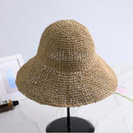 Manual Crochet Hook Sunshade Straw Hat Children Xia Fangshai Fisherman Sandy Beach Hat Seaside On Vacation Sun Hat