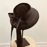 Elegant UPF50+ Floppy sun hats for women Wide Brim Braid Straw Cap Summer Beach Hat with Long Ribbon Bow TravelDerby Sun Hat Cap