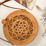 Hand Woven Round Straw Bag