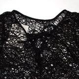 ESSV Beach Bikini Cover-ups Sexy Black Mesh Beachwear Summer Swimsuit Swimwear Women White Beach Dress Bathing Suit Cover Ups