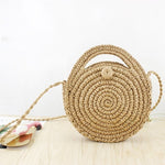 Hand Woven Round Straw Bag