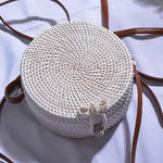 Hand Woven Round Straw Bag