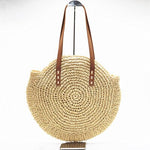 Hand Woven Round Straw Bag
