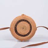 Hand Woven Round Straw Bag