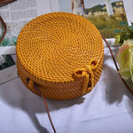 Hand Woven Round Straw Bag