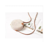 Hand Woven Round Straw Bag