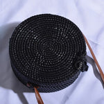 Hand Woven Round Straw Bag