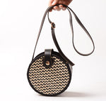 Hand Woven Round Straw Bag