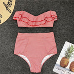 Sexy Retro Striped High Waist Bikini