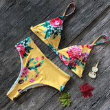Sexy Snake Print High Waist Push Up Bikini