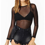 Transparent Sexy Black Shirt
