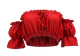 Off Shoulder Red Crop Top