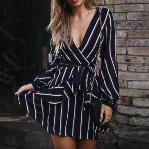 Casual Mini V-Neck Dress