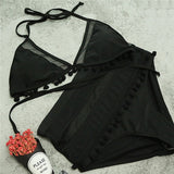 Sexy Retro High Waist Striped Swimwear