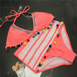Sexy Retro High Waist Striped Swimwear