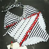 Sexy Retro High Waist Striped Swimwear