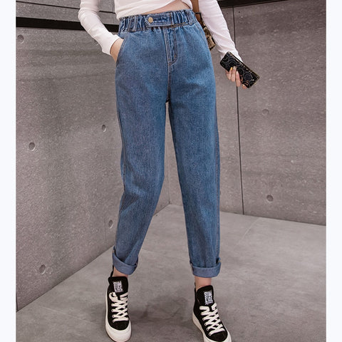 High Waist Boyfriend Jeans