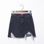 Ice Blue Casual Denim Skirt