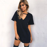 Choker V-Neck Mini Summer Dress