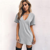 Choker V-Neck Mini Summer Dress