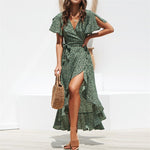 Bohemian V-Neck Beach Dress