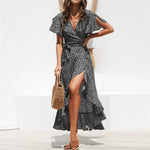 Bohemian V-Neck Beach Dress
