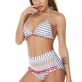 Sexy Retro High Waist Striped Swimwear