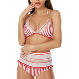 Sexy Retro High Waist Striped Swimwear