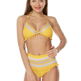 Sexy Retro High Waist Striped Swimwear