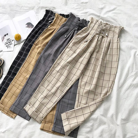 Casual Ankle-Length Loose Vintage Pants