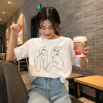 Aesthetic White Illustrative Shirt