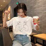 Aesthetic White Illustrative Shirt