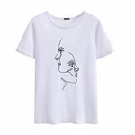 Aesthetic White Illustrative Shirt