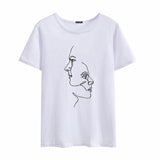 Aesthetic White Illustrative Shirt
