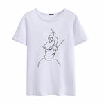 Aesthetic White Illustrative Shirt