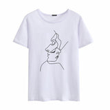 Aesthetic White Illustrative Shirt